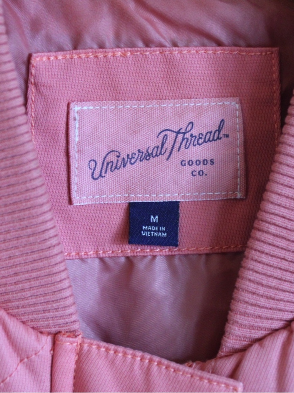 Universal Thread Coral Quilted Bomber Jacket - Picture 2 of 6